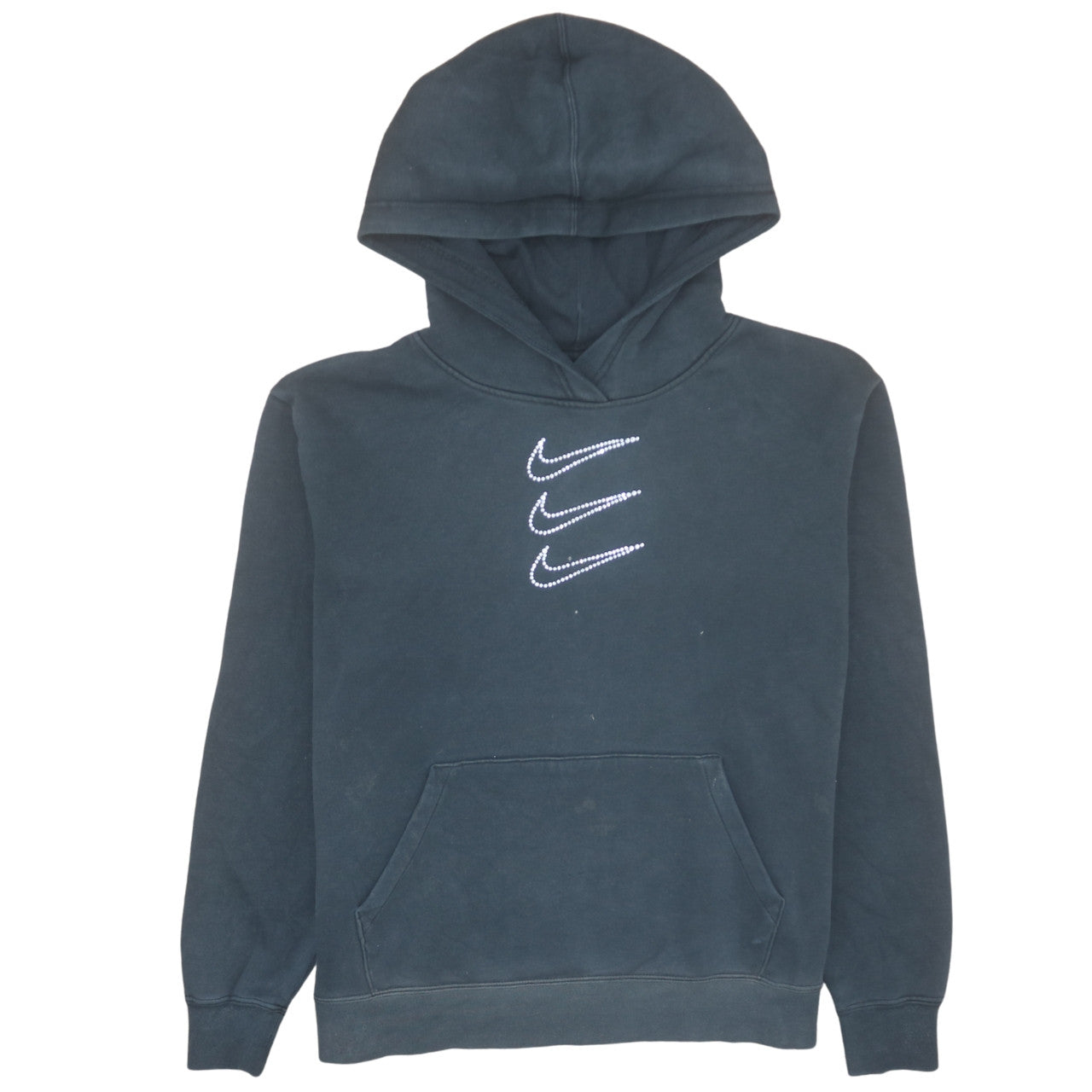 Nike Womens Black M Pullover Hoodie with Logo Detail