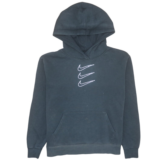 Nike Womens Black M Pullover Hoodie with Logo Detail