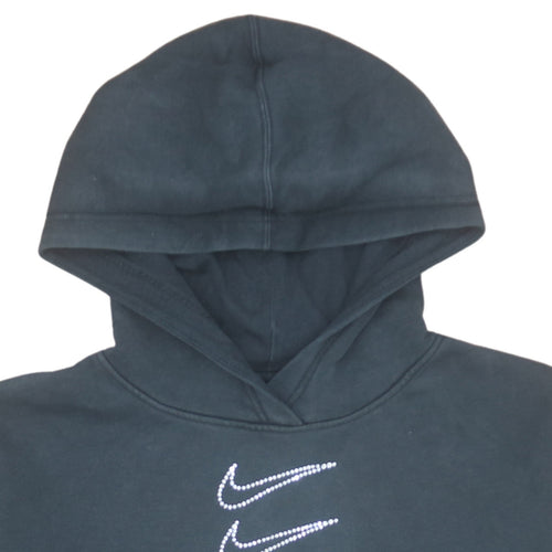 Nike Womens Black M Pullover Hoodie with Logo Detail