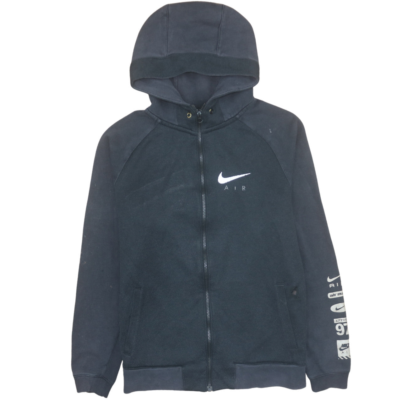 Nike Air Men's Black Full Zip Hoodie Fleece Size M Sportswear