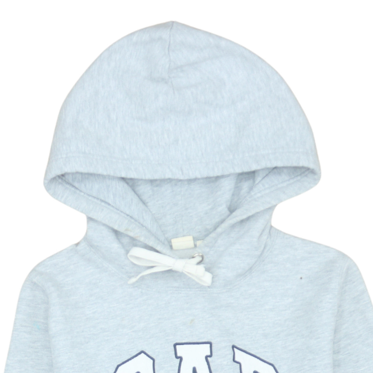 GAP Womens Light Grey Pullover Hoodie Small Cotton Blend Logo Casual