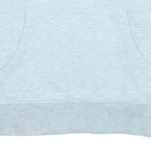 GAP Womens Light Grey Pullover Hoodie Small Cotton Blend Logo Casual