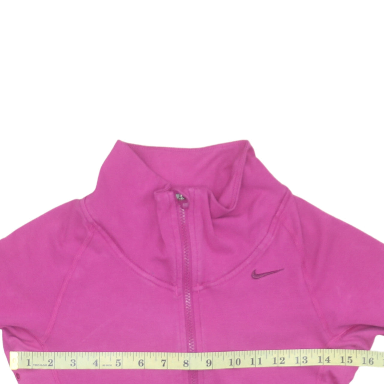Nike Women XS Pink Full Zip Sweatshirt Dri-FIT Cotton Blend