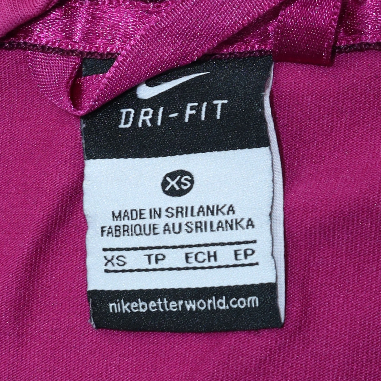 Nike Women XS Pink Full Zip Sweatshirt Dri-FIT Cotton Blend