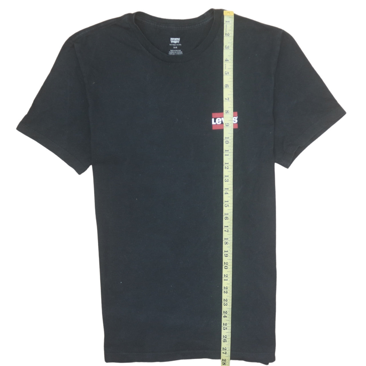 Levi's Men's Black Small Logo Crew Neck Cotton T-Shirt