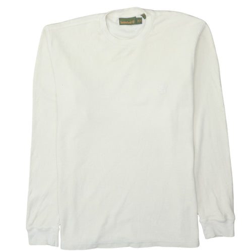 Timberland Men White 2XL Pullover Cotton Sweatshirt Classic Fit