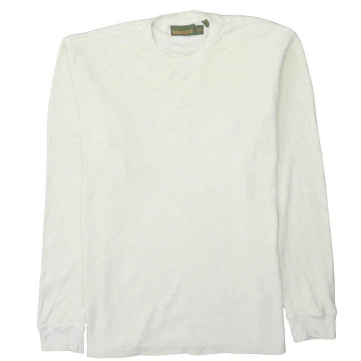 Timberland Men White 2XL Pullover Cotton Sweatshirt Classic Fit