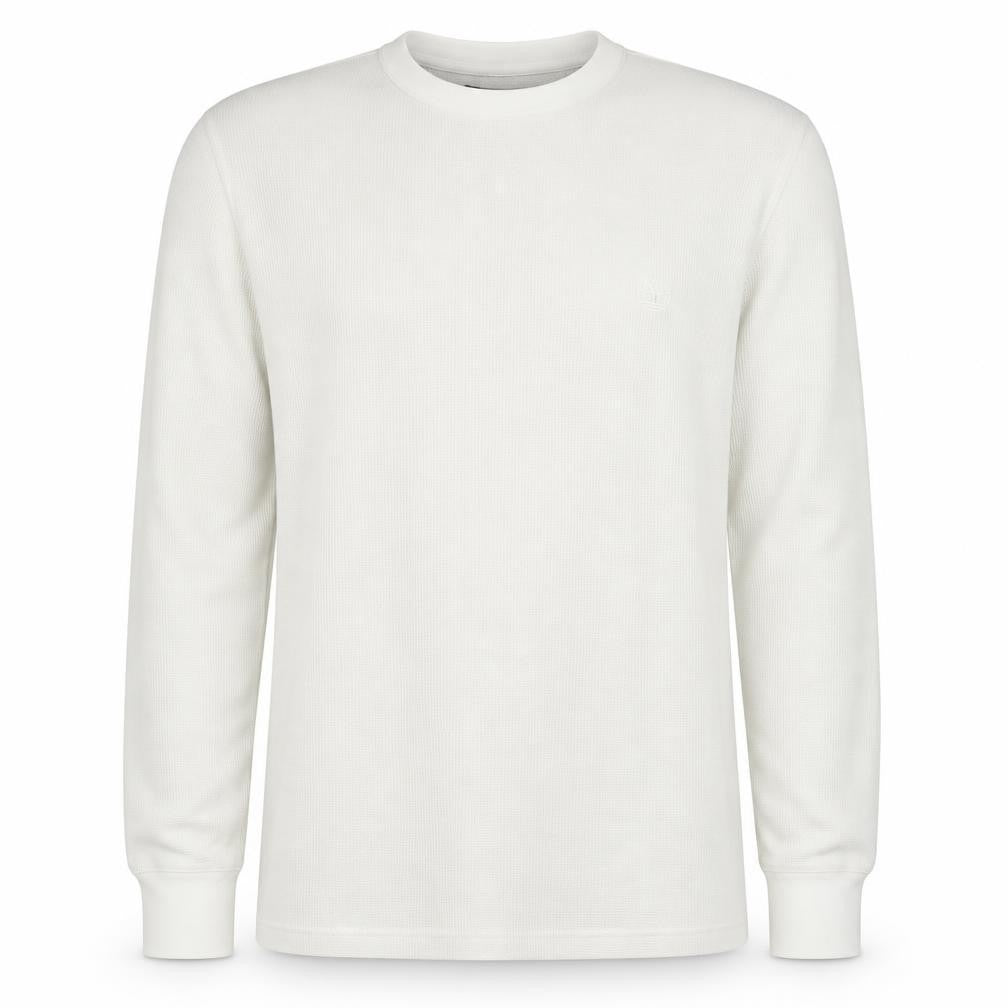 Front view of Timberland Men White 2XL Pullover Cotton Sweatshirt Classic Fit