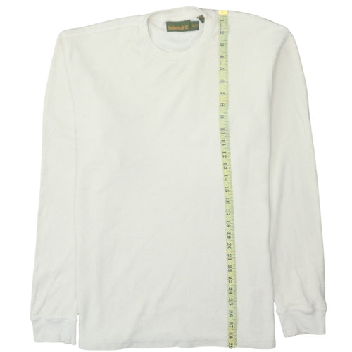 Timberland Men White 2XL Pullover Cotton Sweatshirt Classic Fit