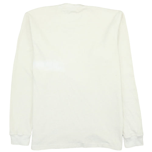 Timberland Men White 2XL Pullover Cotton Sweatshirt Classic Fit