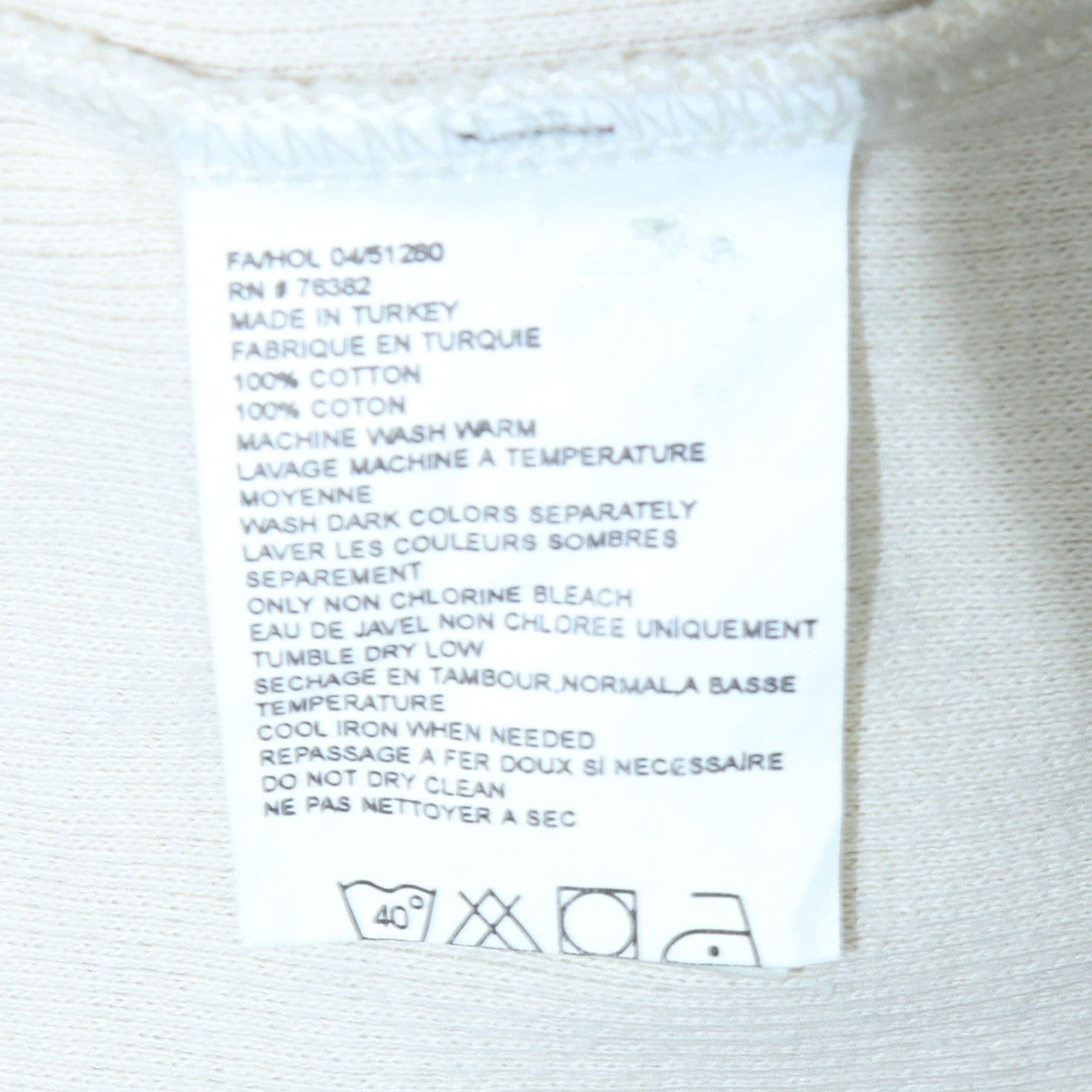 Timberland Men White 2XL Pullover Cotton Sweatshirt Classic Fit