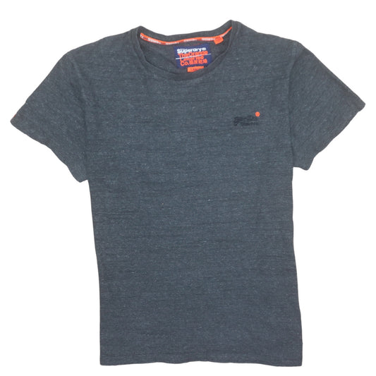 Superdry Men's Grey Large Crew Neck Cotton T-Shirt