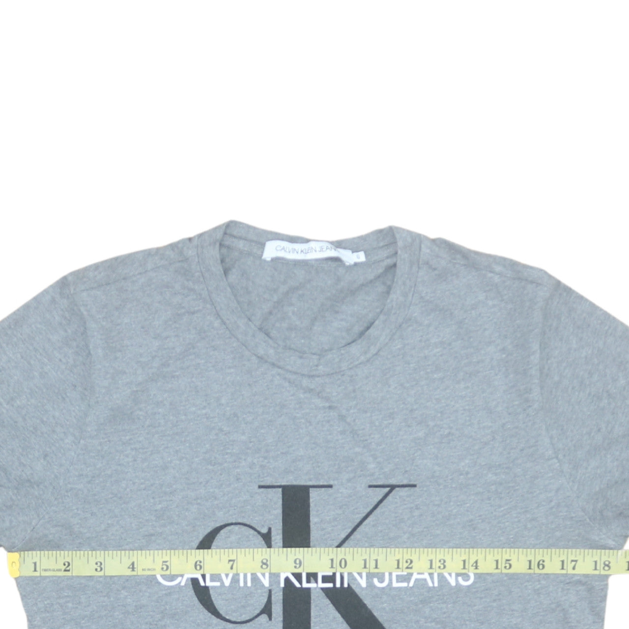 Calvin Klein Jeans Men's Grey Logo Crew Neck T-Shirt Size S