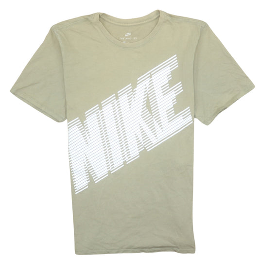 Nike Men's Beige Graphic Print Cotton T-Shirt Size M