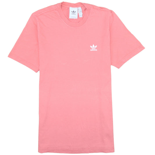 Adidas Women’s Pink Basic Cotton Crew Neck Short Sleeve T-Shirt M