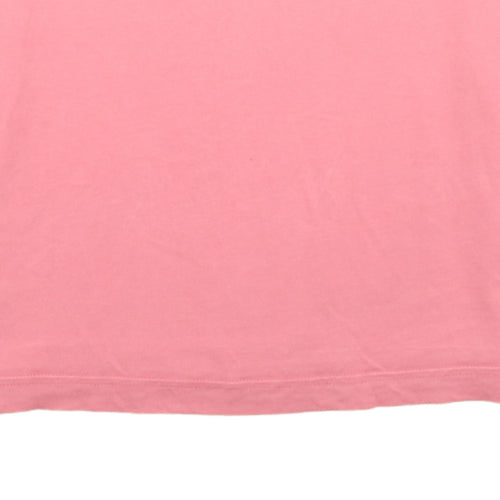 Adidas Women’s Pink Basic Cotton Crew Neck Short Sleeve T-Shirt M