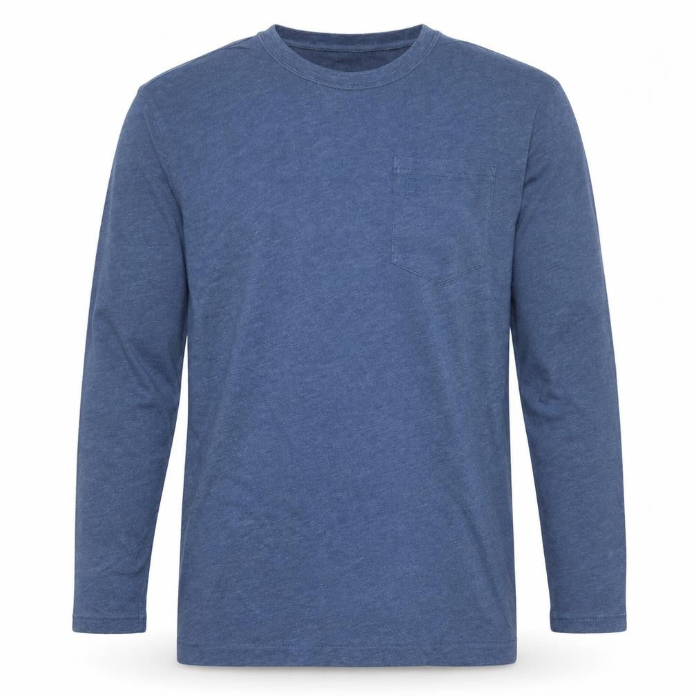 Front view of G-Star RAW Men's Blue Long Sleeve Cotton Pullover Sweatshirt L