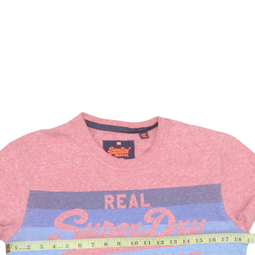 Superdry Men's Pink Graphic Logo Crew Neck T-Shirt Size S