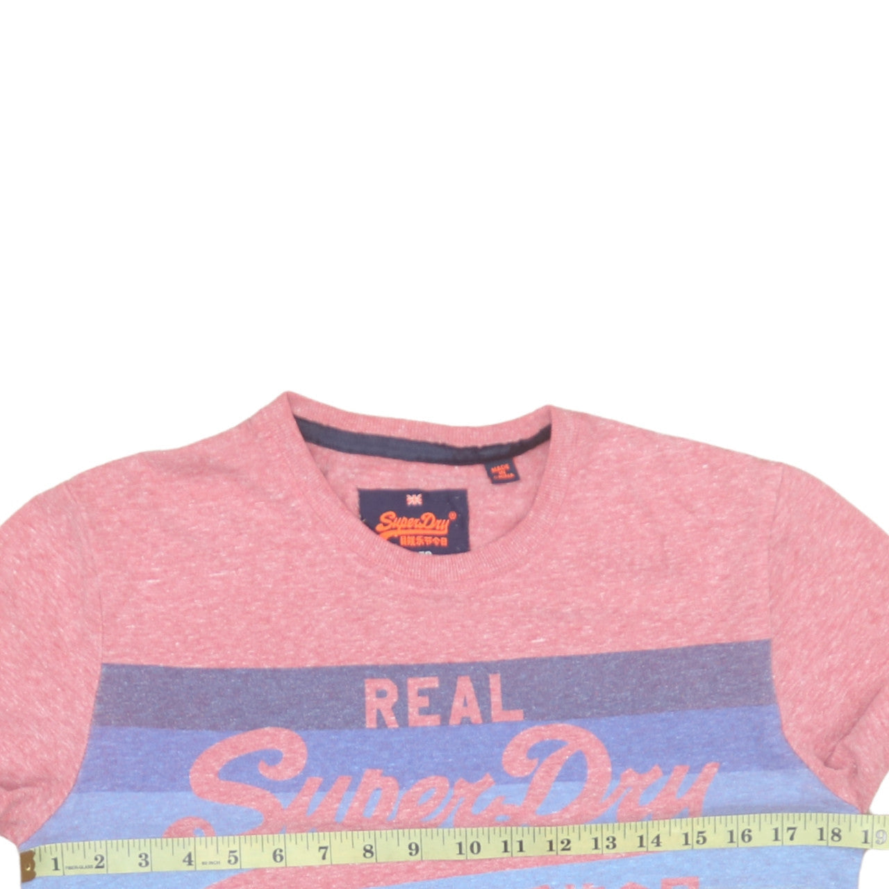 Superdry Men's Pink Graphic Logo Crew Neck T-Shirt Size S