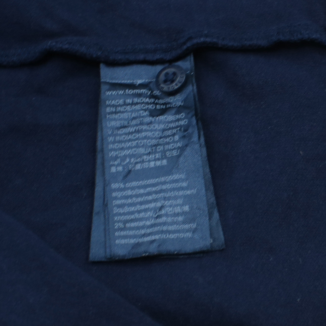Tommy Jeans Men's Blue Regular Fit Cotton Polo Shirt S