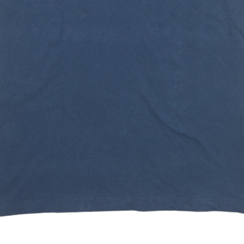 Jack & Jones Men's Blue Logo Graphic Cotton T-Shirt Size M