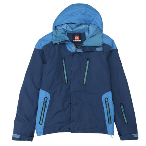 Quiksilver Men’s Blue Waterproof Ski Jacket Size L Slim Fit