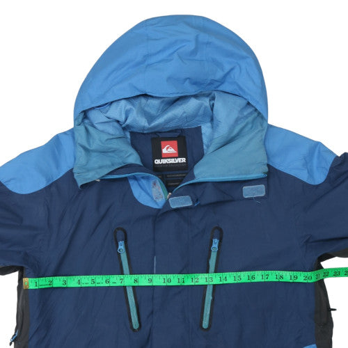 Quiksilver Men’s Blue Waterproof Ski Jacket Size L Slim Fit