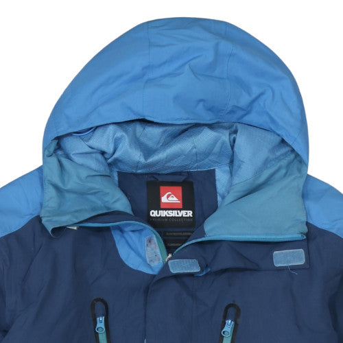Quiksilver Men’s Blue Waterproof Ski Jacket Size L Slim Fit