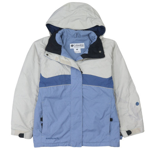 Columbia Women’s Blue Hooded Waterproof Ski Jacket Size S