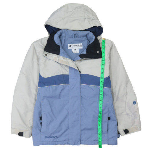Columbia Women’s Blue Hooded Waterproof Ski Jacket Size S