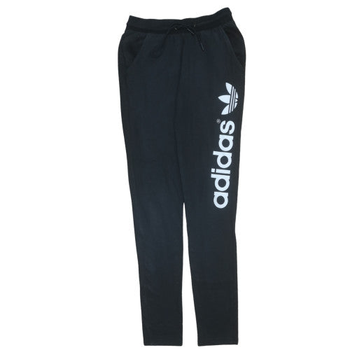 Adidas Womens Black Jogger Sweatpants Size 6 Cotton Blend Tapered Fit