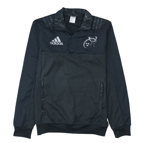 Adidas Men’s Black Collared Rugby Sweatshirt Size M Pullover Sportswear