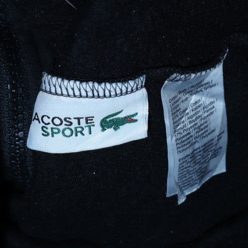 Lacoste Sport Men's Black XS Full Zip Hoodie with Logo