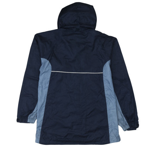 Adidas Men's Blue L Windbreaker Hooded Full Zip Jacket