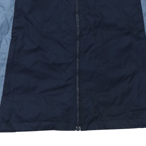 Adidas Men's Blue L Windbreaker Hooded Full Zip Jacket