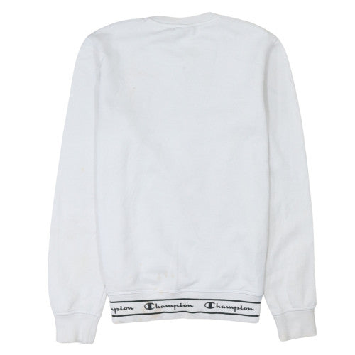 Champion Men's White XS Pullover Sweatshirt Logo Crewneck