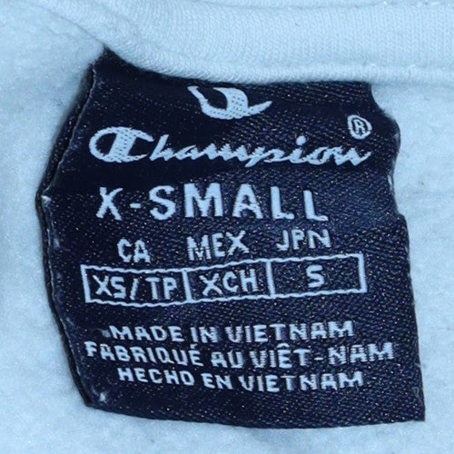 Champion Men's White XS Pullover Sweatshirt Logo Crewneck