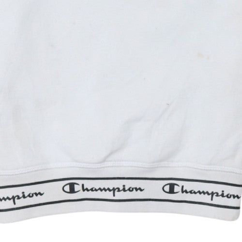 Champion Men's White XS Pullover Sweatshirt Logo Crewneck