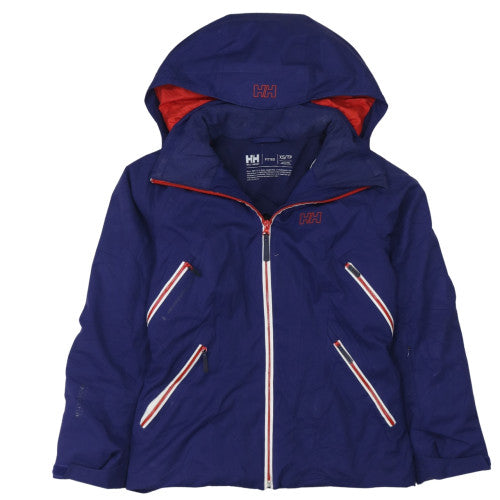 Helly Hansen Womens Blue Waterproof Hooded Rain Jacket XS