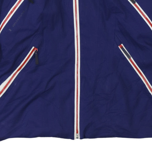 Helly Hansen Womens Blue Waterproof Hooded Rain Jacket XS