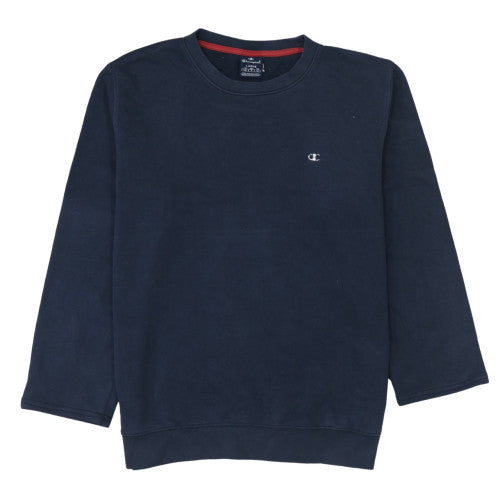 Champion Men's Blue Crew Neck Long Sleeve Pullover Sweatshirt Size L