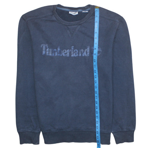 Timberland Mens Navy Blue Crew Neck Sweatshirt Size L Cotton Blend