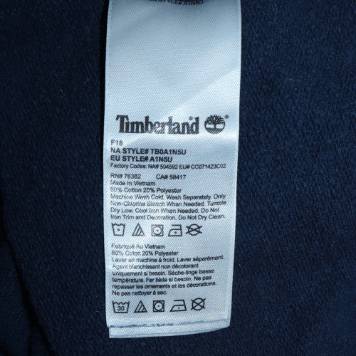 Timberland Mens Navy Blue Crew Neck Sweatshirt Size L Cotton Blend