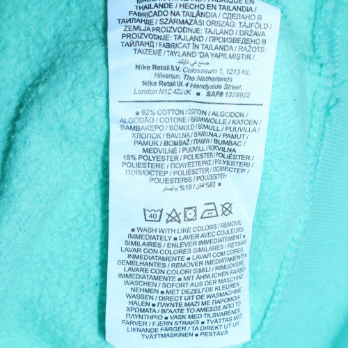 Nike Womens Mint Green Small Pullover Sweatshirt Crew Neck Cotton Blend