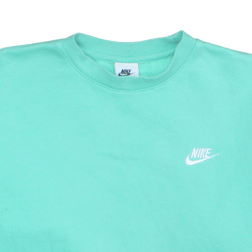 Nike Womens Mint Green Small Pullover Sweatshirt Crew Neck Cotton Blend