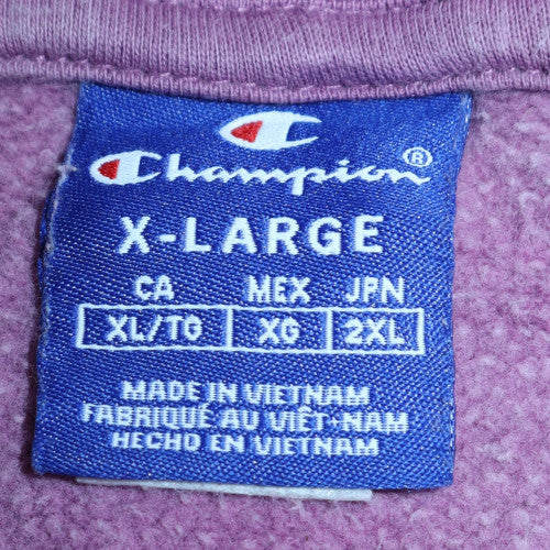 Champion Womens Lilac XL Pullover Hoodie 100% Cotton Casual