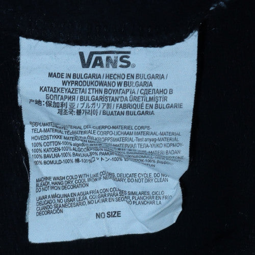 Vans Mens Black Small Pullover Hoodie Fleece Graphic Print