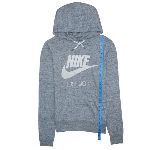 Nike Men's Grey Pullover Hoodie M Sportswear Graphic Print