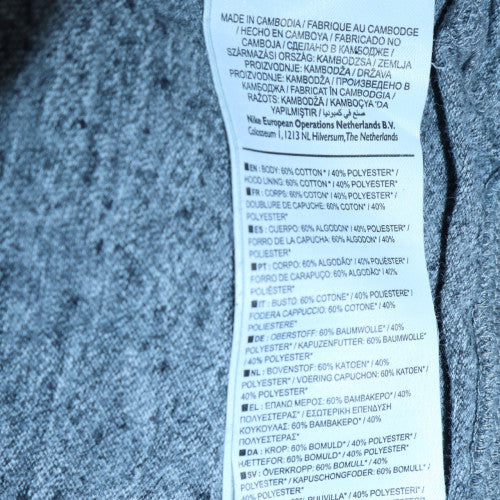Nike Men's Grey Pullover Hoodie M Sportswear Graphic Print