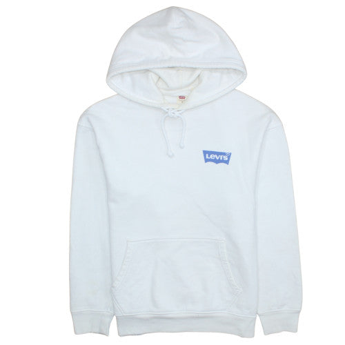 Levi's Men's White Relaxed Fit Pullover Hoodie Size M